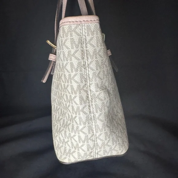 Michael Kors Jet Set Small Logo Tote – Ballet Pink Trim - Picture 5 of 10